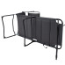 Розкладне ліжко Bo-Camp Sun Lounger 5 положень сірий 120 кг алюміній 3D-Mesh сонцезахисний козирок для кемпінгу