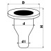 Штуцер зливний Sunfine 31.2 мм чорний пластиковий для шланга 1-1/4″ розмір 97x67.5 мм новий