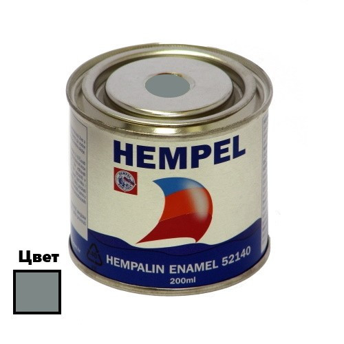 Фарба HEMPALIN ENAMEL Grey HE 200 мл алкідна атмосферостійка для внутрішнього та зовнішнього використання