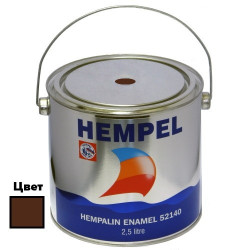 Фарба HEMPALIN ENAMEL коричнева 2.5 л алкідна емалева атмосферостійке покриття для зовнішніх та внутрішніх робіт