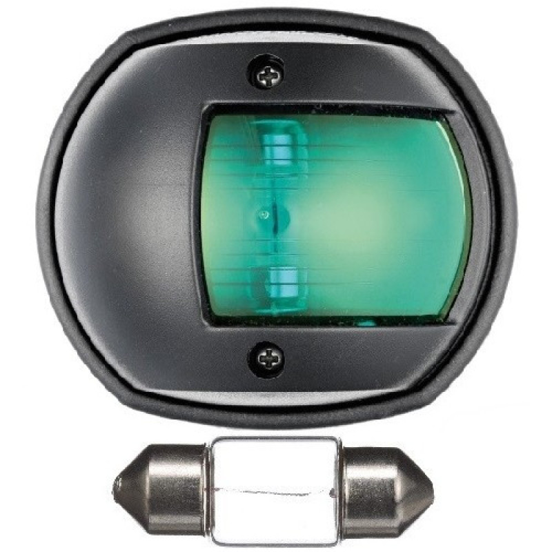 Бортовий вогонь Osculati Compact 12 зелений 12 В 10 Вт пластиковий корпус сертифікований RINA/NMMA