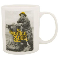 Кружка Nautical Soul Yellow кераміка біла 9.5 см з зображенням моряка стильний декор для дому або офісу Іспанія